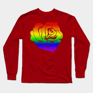 Rainbow Rose Long Sleeve T-Shirt